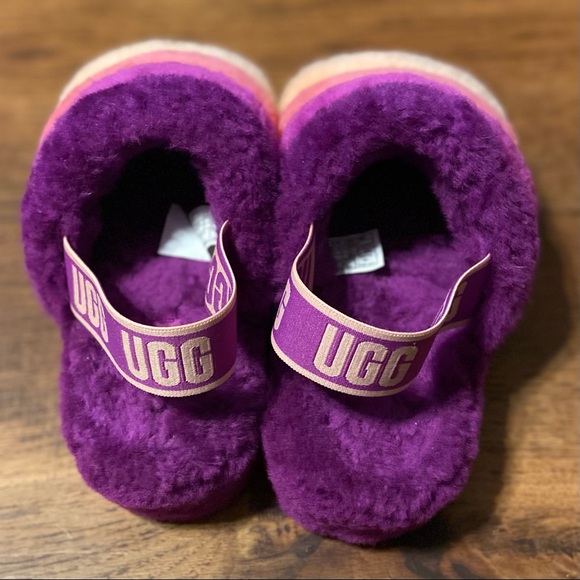 UGG Fluff Yeah Slide Berrylicious Multi Slippers Sandals Women’s - Picture 5 of 6